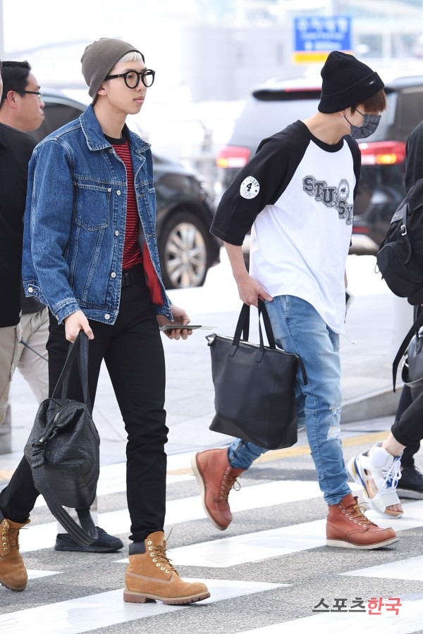 BTS 空港 ファッション RM ジョングク