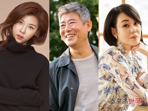 映画「担保」に出演が確定した ハ・ジウォン(左)、ソン・ドンイル(中央)、キム・ユンジン(右)