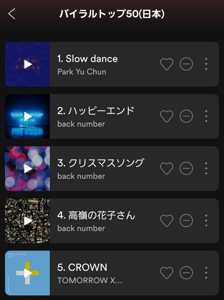 パク・ユチョンの「Slow dance」が「バイラル 50 チャート(日本)」で1位を占めた!
