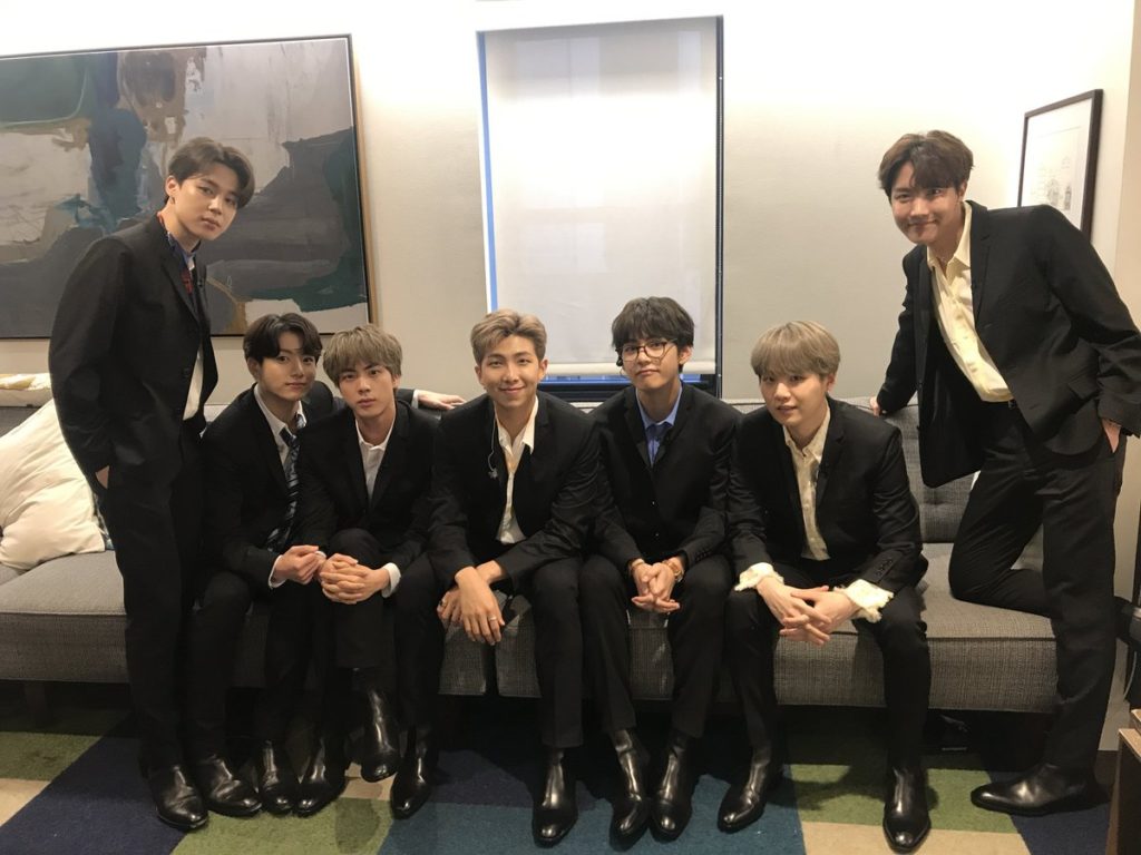 「The Late Show with Stephen Colbert」に出演したBTSのメンバー達