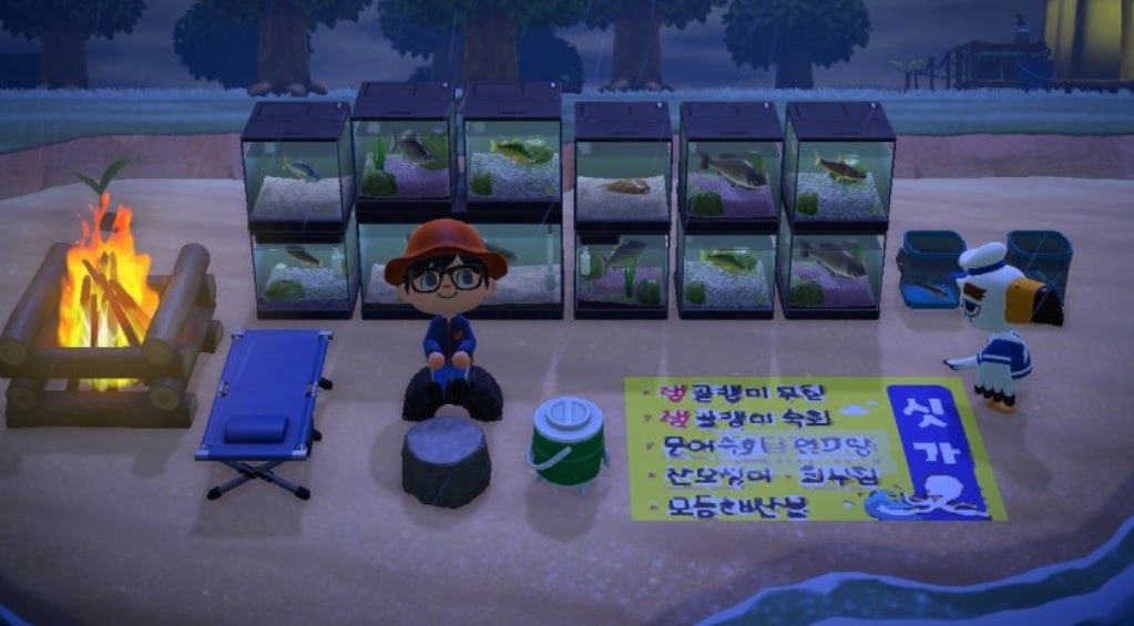 魚屋で商売を始める韓国ユーザー