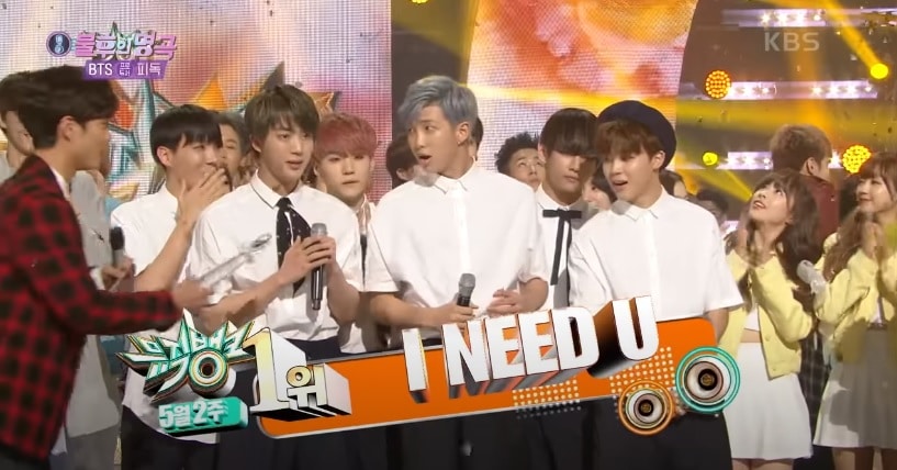 BTSが初めて音楽番組で1位を獲得した名曲『I NEED U』