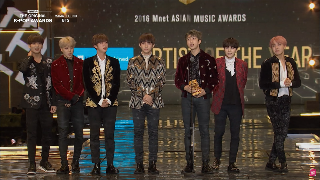 BTSは2016年にデビュー初となる大賞を受賞