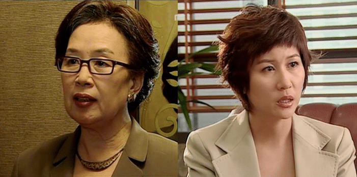 MBC『私の名前はキム・サムスン』で、ナ・ムニ(左)はナ・ヒョンソク社長役、ユン・イェヒ(右)は秘書役を演じた