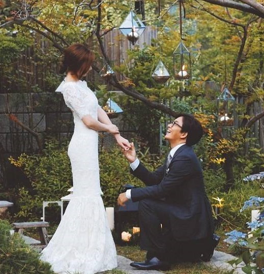 ペ・ヨンジュンとパク・スジンの結婚式写真