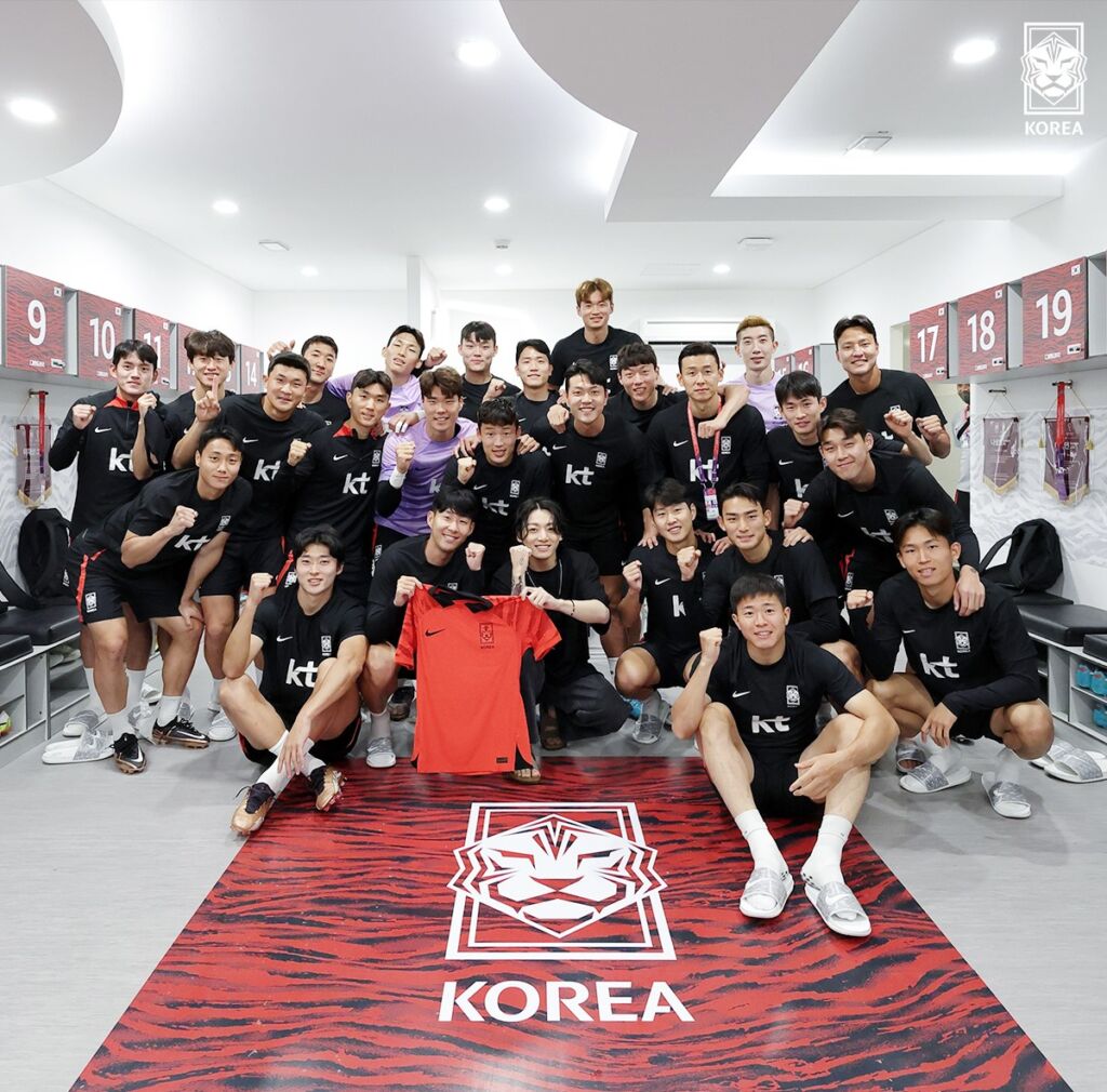 現地では韓国代表チームを激励しに訪問