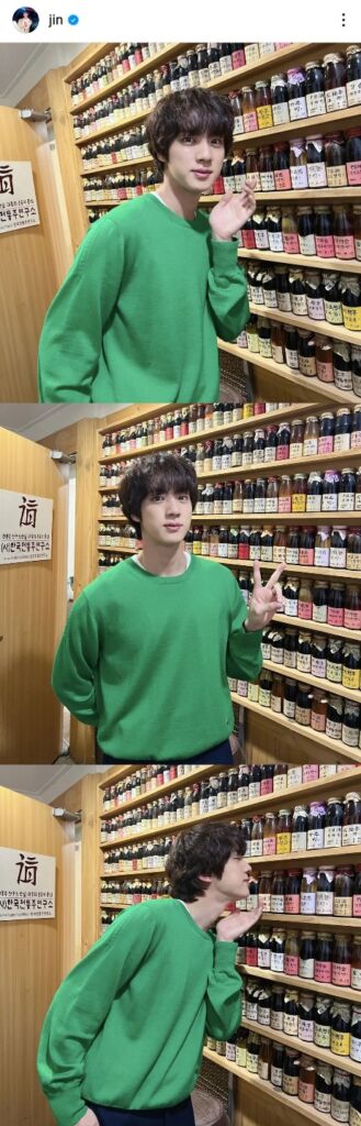 BTSのジンが韓国伝統酒研究所で撮った写真を自身のInstagramで公開