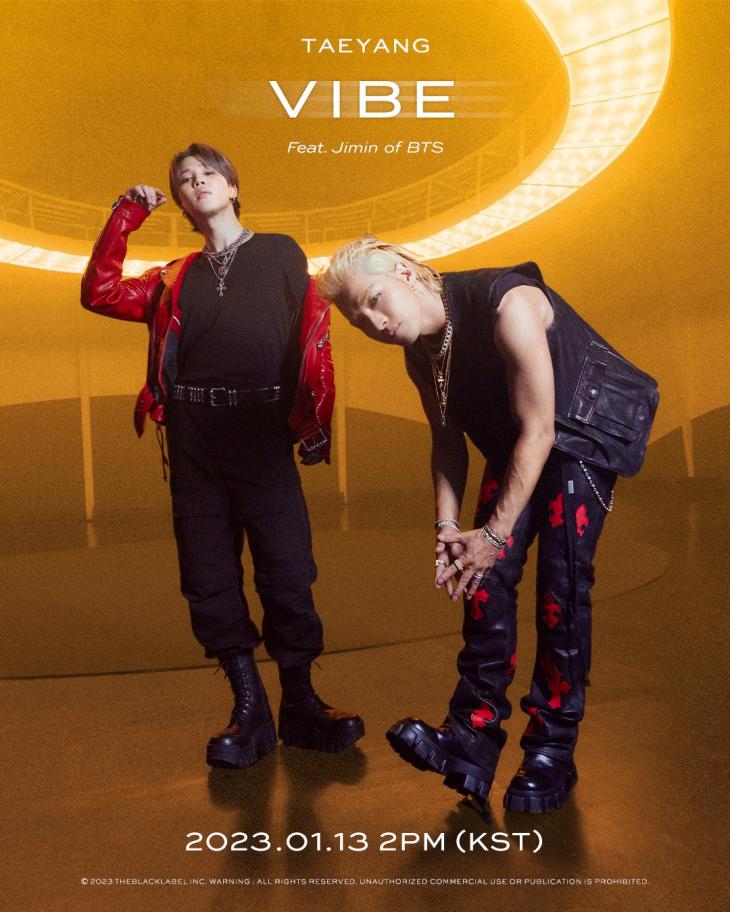 SOL(右)と、BTSジミンとのコラボ曲『VIBE』