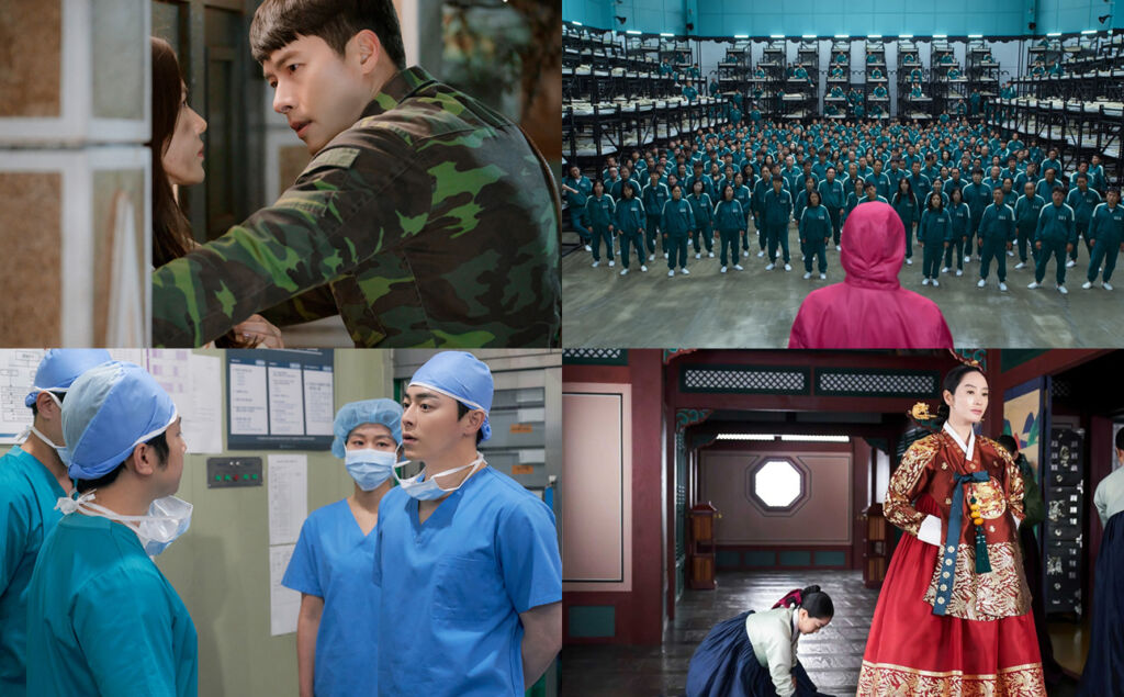 幅広いジャンルで人気の『愛の不時着』『イカゲーム』『シュルプ』『賢い医師生活』などの韓国ドラマ