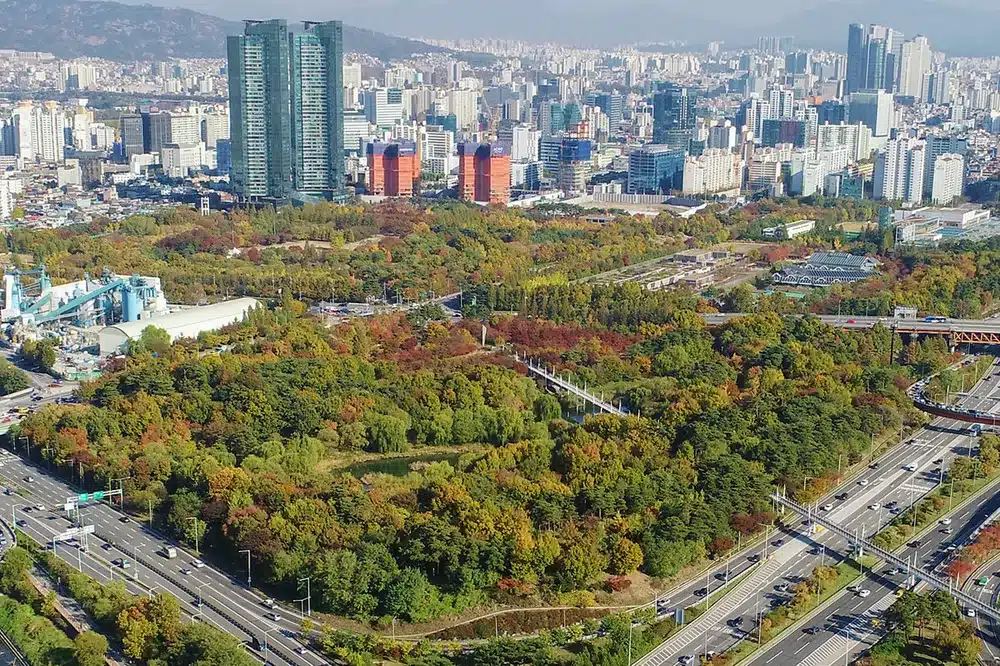 “ソウルの森”はソウル東部にある